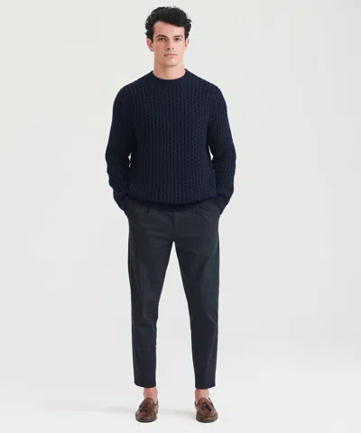 Naadam Cashmino Honeycomb Crewneck Sweater In Blue