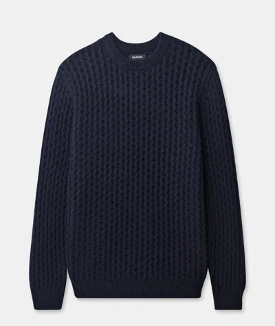 Naadam Cashmino Honeycomb Crewneck Sweater In Blue