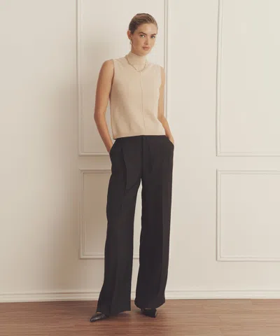 Naadam Novelty Cashmere Reversible Two Piece Turtleneck Set In White