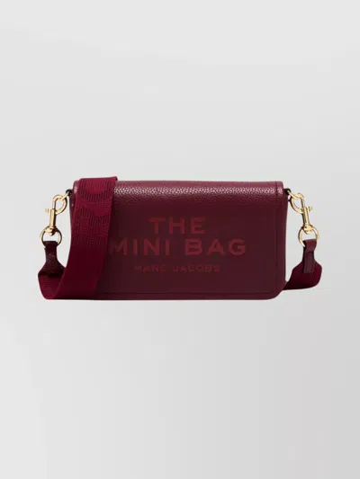 Marc Jacobs Mini Leather Shoulder Bag With Adjustable Strap In Red