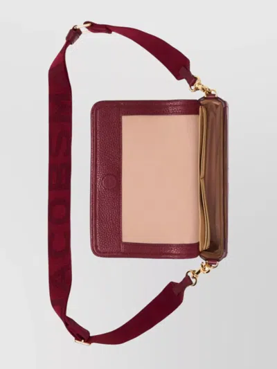 Marc Jacobs Mini Leather Shoulder Bag With Adjustable Strap In Red