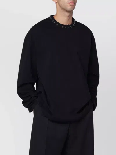 Jil Sander Long Sleeve T Shirt Featuring Studs In Black