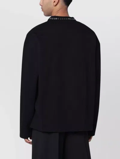 Jil Sander Long Sleeve T Shirt Featuring Studs In Black