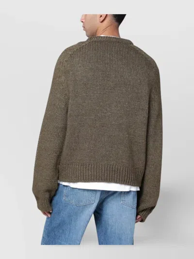 Our Legacy True Roundneck Wool And Silk Sweater In Green