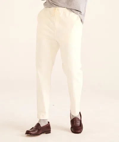 Naadam Soft Denim Drawstring Pant In White