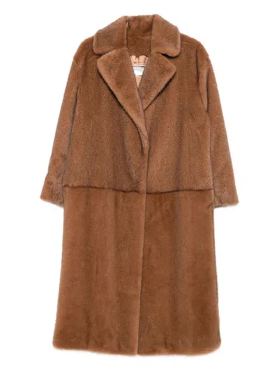 Antonelli Brown Tailored Coat With Structured Fit In Brown