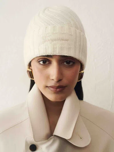 Jacquemus Women The Grosgrain Beanie In White