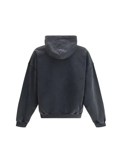 Balenciaga Hooded Sweatshirt Featuring Kangaroo Pocket In Black