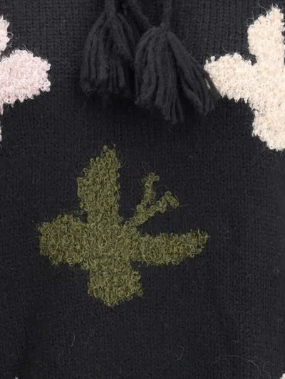 Baziszt Blue Alpaca Vicugna Pacos Sweatshirt In Blue