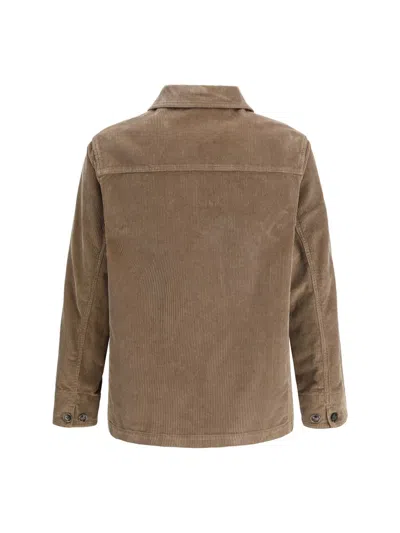 Cruna Corduroy Chore Jacket In Brown