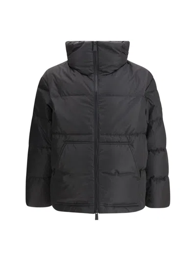 Premiata Padded Nylon Down Jacket In Black