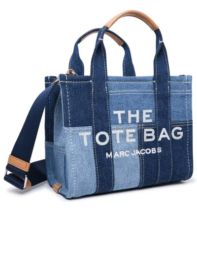 Marc Jacobs Blue Cotton Denim Mini Tote Bag In Blue