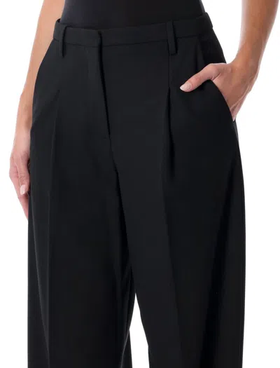 By Malene Birger Pleated Trousers With Pockets And Loops In Black