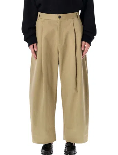 Studio Nicholson Pleat-detail Trousers In Brown