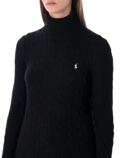 Polo Ralph Lauren Black Wool Blend Sweater In Black