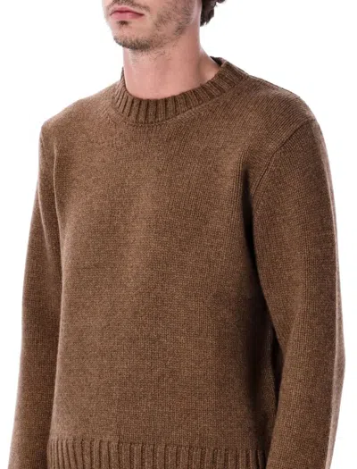 Studio Nicholson Crew Neck Sweater In Brown