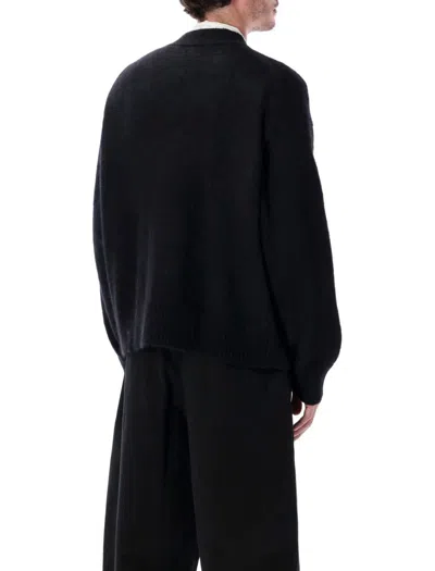 Studio Nicholson Trey Sn-1498 Cardigan In Black Polyamide In Black