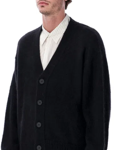 Studio Nicholson Trey Sn-1498 Cardigan In Black Polyamide In Black