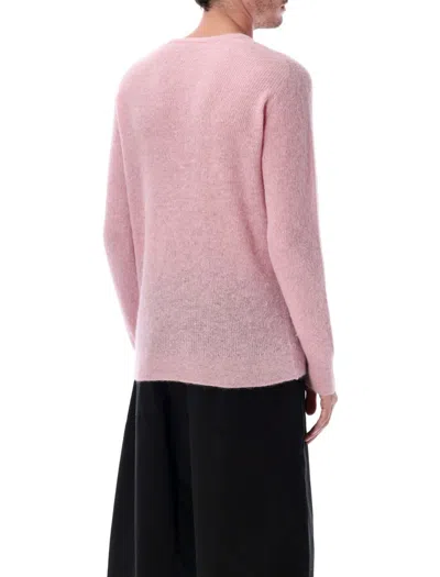 Auralee Luxurious Alpaca Knit Sweater In Pink