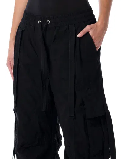Dolce & Gabbana Waxed Faille Cargo Pants In Black