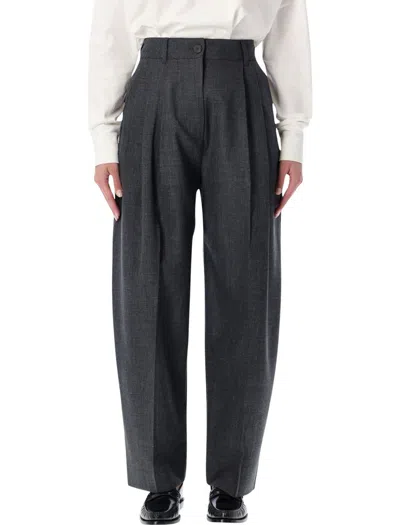 Studio Nicholson Pleated Trousers With Pockets And Loops In Gray