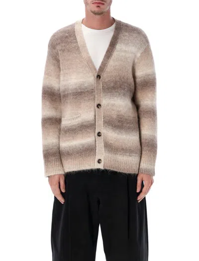 Corridor Striped Brushed Alpaca-blend Cardigan In Nude