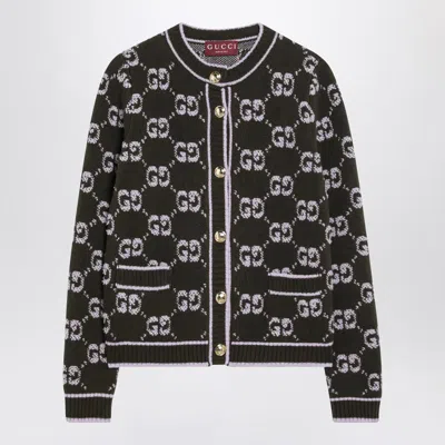 Gucci Gg Jacquard Wool Bouclé Cardigan In Multi