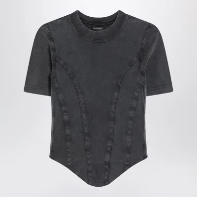 Balenciaga Top With An Asymmetric Hem In Gray