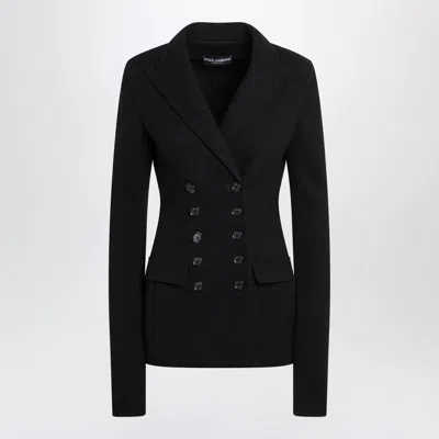 Dolce & Gabbana Tailored Wool Double-breasted Jacket In Black