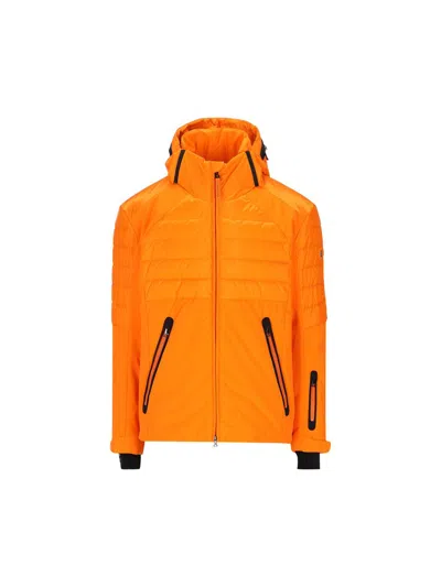 Bogner Quilted Hooded Jacket In Orange