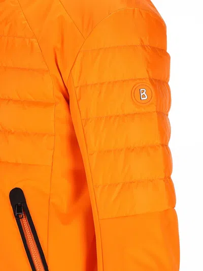 Bogner Quilted Hooded Jacket In Orange