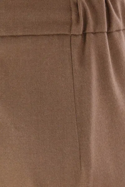 Max Mara Maxmara Women Gatti - Cashmere Drawstring Trousers In Brown