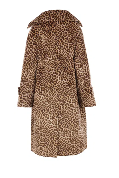 Duran Lantink Brown Oversized Faux-suede Trench Coat In Brown