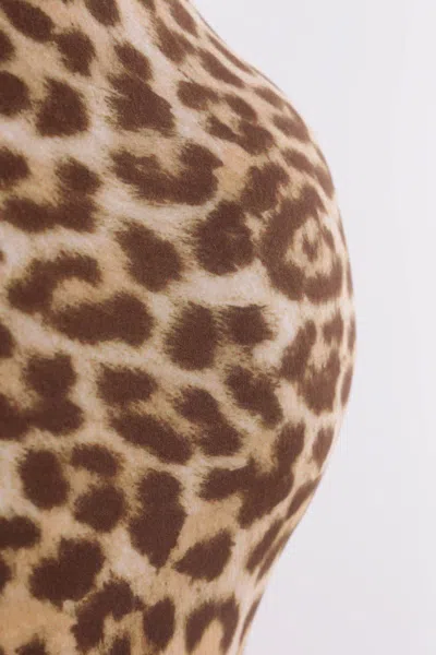 Duran Lantink Beige Padded Jersey Leggings In Brown