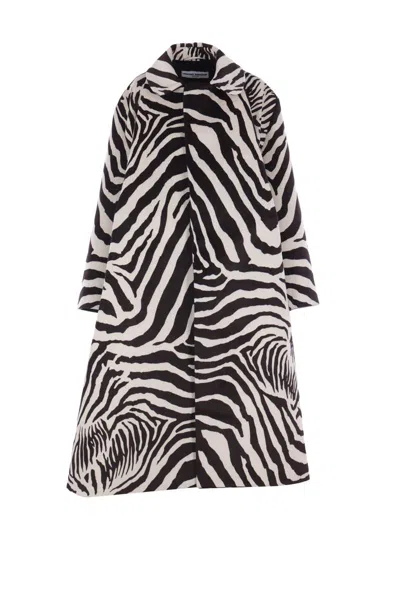 Duran Lantink Zebra-print Sculptured Coat In Multi