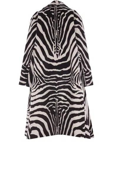 Duran Lantink Zebra-print Sculptured Coat In Multi