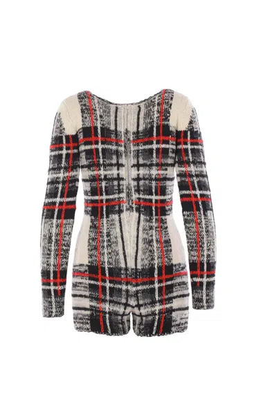 Duran Lantink Check Knit Jumpsuit In Multi