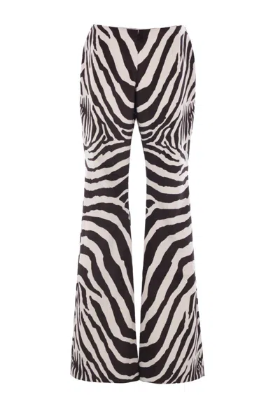 Duran Lantink Zebra-print Flared Trousers In Multi