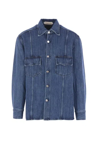 Namacheko Han Long-sleeve Denim Shirt In Blue