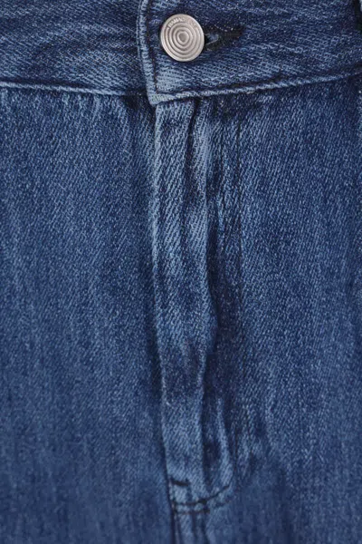 Namacheko Slim Fit Denim Trousers With Pockets And Loops In Blue