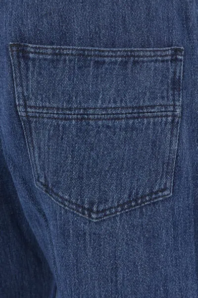 Namacheko Slim Fit Denim Trousers With Pockets And Loops In Blue