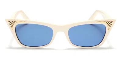 Valentino Blue Cat Eye Ladies Sunglasses Vls-17 5b 51 In Blue