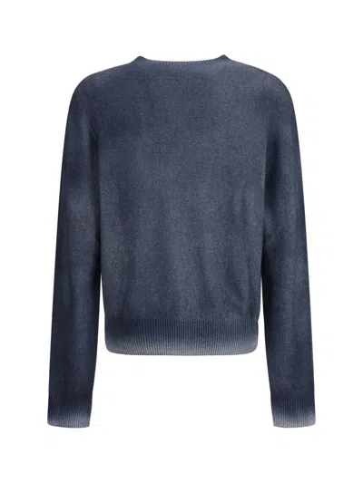 Aragona Cashmere Crewneck With Gradient Effect In Blue