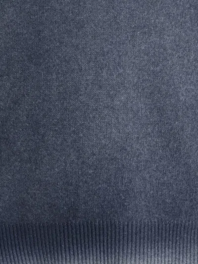 Aragona Cashmere Crewneck With Gradient Effect In Blue