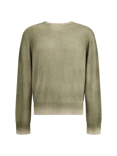 Aragona Cashmere Crewneck With Gradient Effect In Green