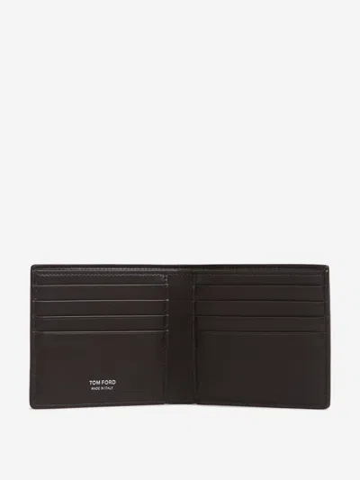 Tom Ford Foldable Leather Cardholder In Black