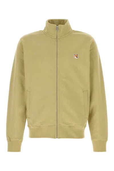 Maison Kitsuné Maison Kitsune Sage Green Cotton Sweatshirt In Green