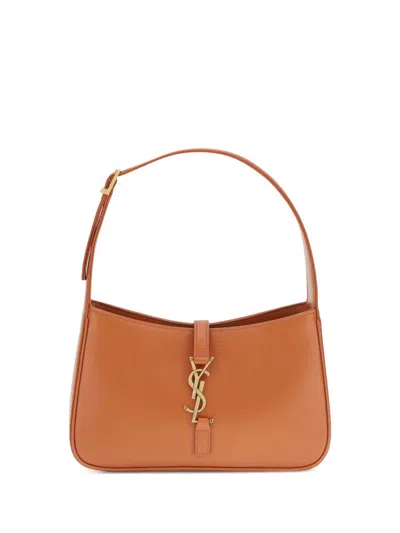 Saint Laurent Hobo Shoulder Bag In Orange