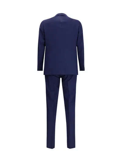 Gi Capri Single-breasted Suit In Blue