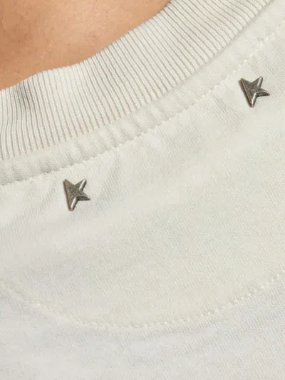 Golden Goose White T-shirt With Rose In White